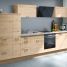 Klassische Küche mit Holzoptik und Rosa Beta Granit