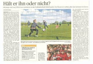 Pressebericht über Fussballcamp von Fussballschule Mittelpunkt