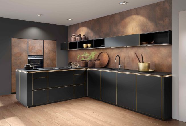Marquardt Küchen: Elegante L Küche Mit Cortenstahl Und Granit Black Star