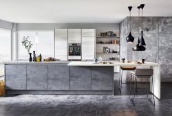 Designküche in Betonoptik